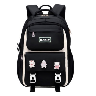 Kids Backpack Children School Bags Waterproof Primary Schoolbag Book Bag (black) Code : 196