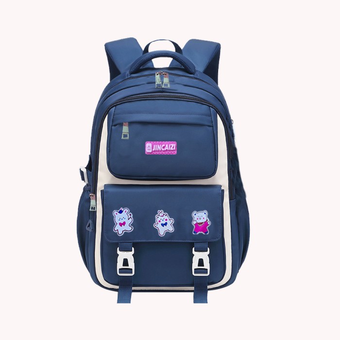 Kids Backpack Children School Bags for Girls Orthopedic Waterproof Primary Schoolbag Book Bag (blue) Code : 195