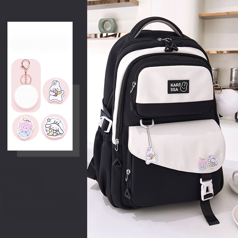 Cute Casual Premium Kids School Backpack (Black) Code : 335