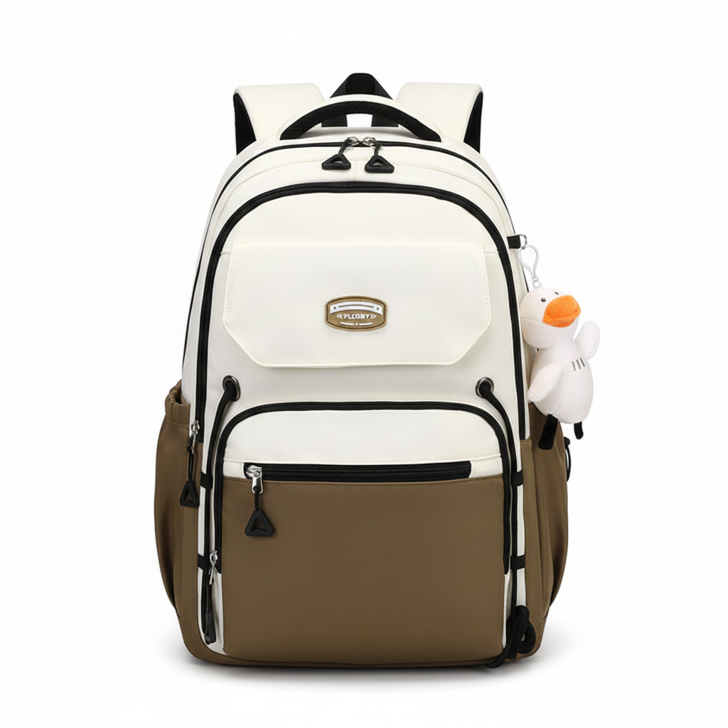 Middle School, High School, and College Students' Schoolbags Stain-Resistant Backpacks (Brawn) Code : 317